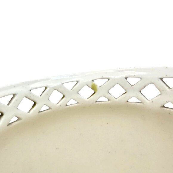 Antique 1893 Robert Hanke Porcelain Vase Lattice Rim Orchid Butterfly Design - Picture 16 of 16